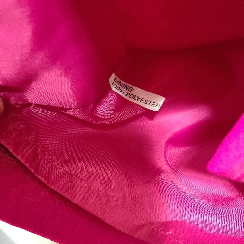 100% SILK SHOMI fuchsia pink mini dress size 2 euc vintage - Picture 5 of 13